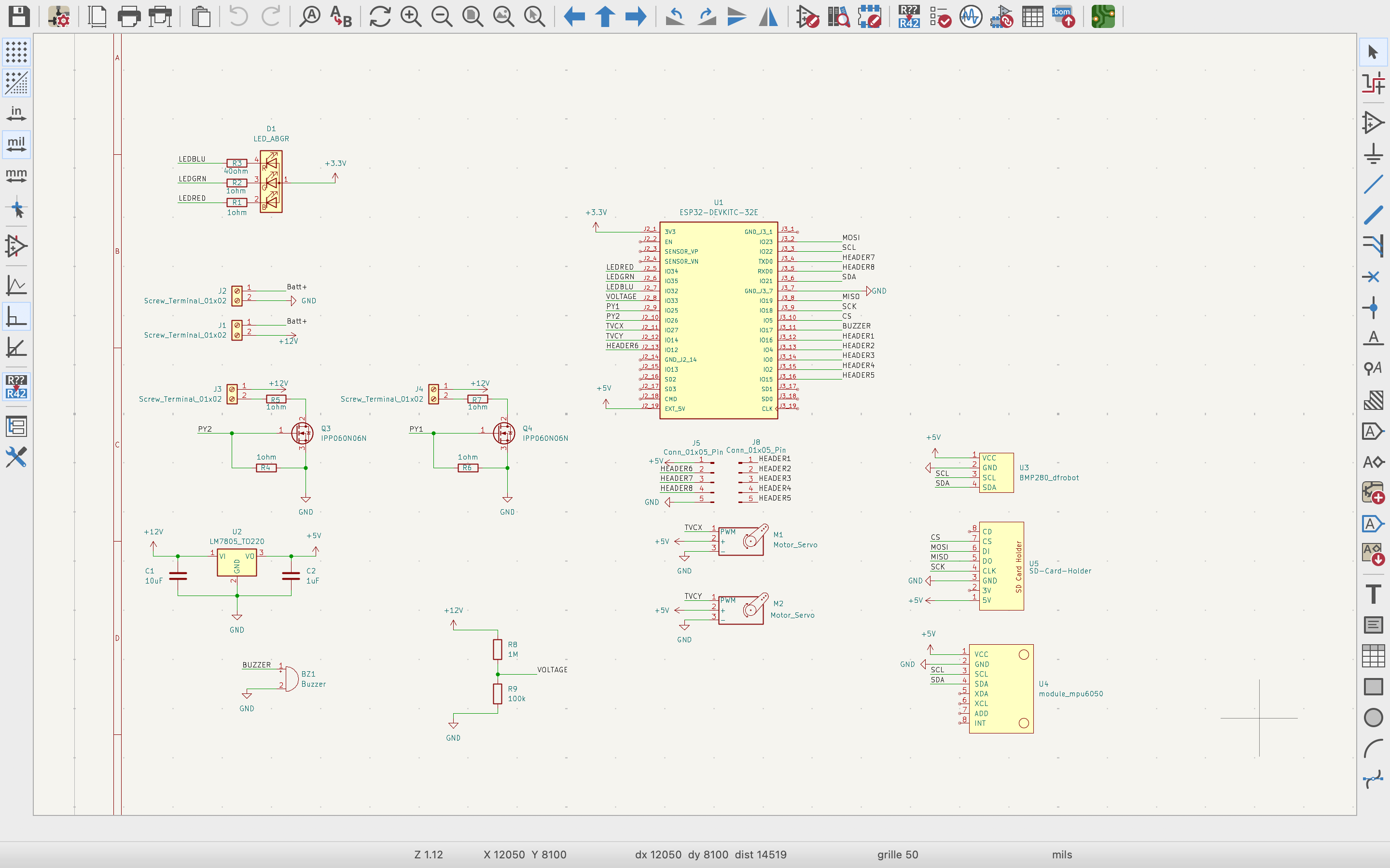Schéma électrique du Flight Computer